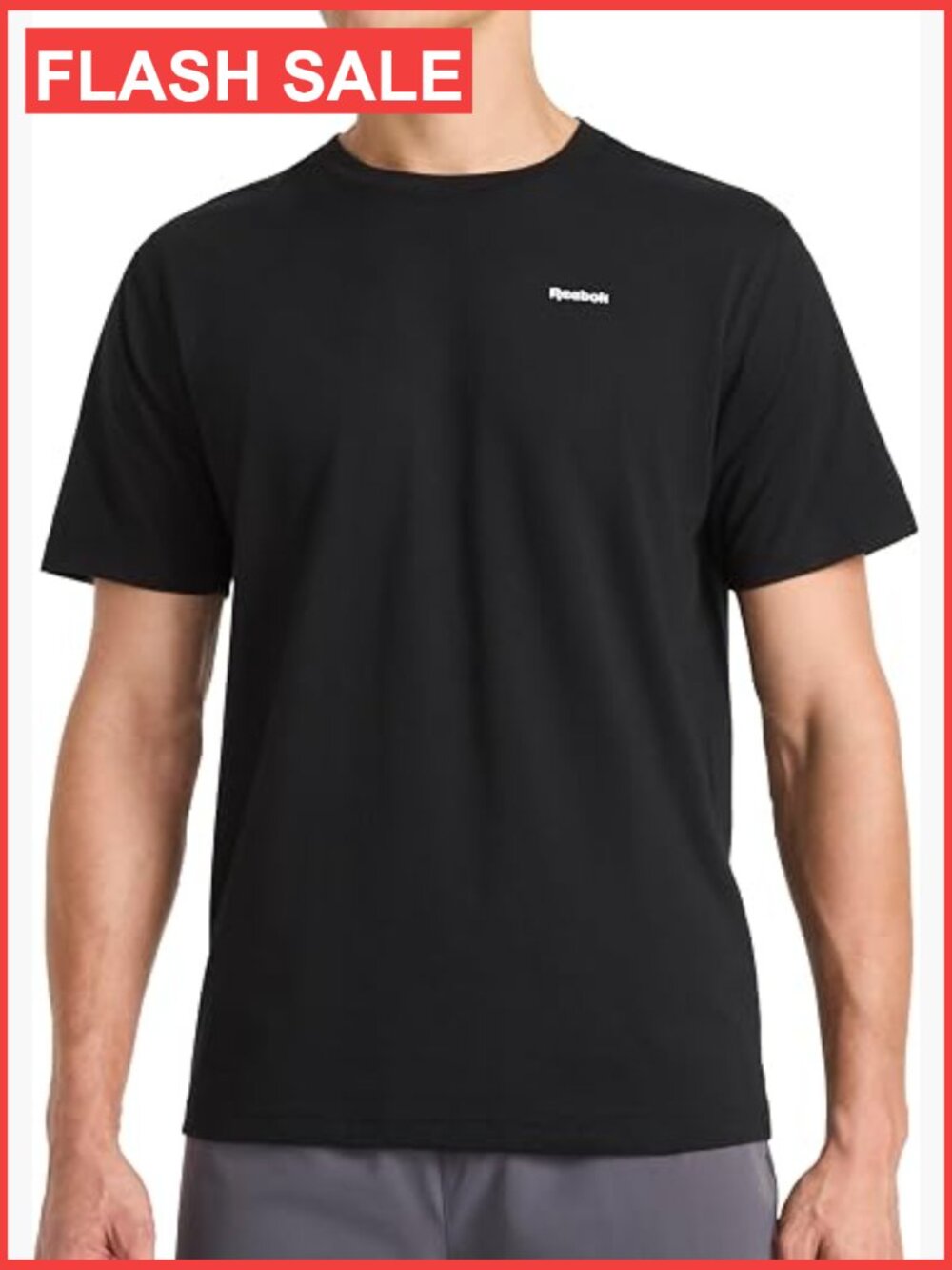 Men's Small Logo Crewneck Tee Lightweight Cotton-Poly Standard Fit Graphic